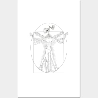 Sirenhead Vitruvian Man Posters and Art